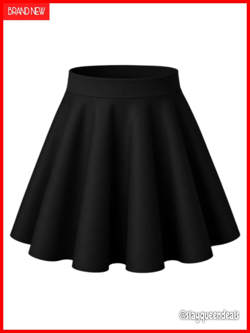 Women's Mini A-Line Pleated Skater Skirt High Waist Flared Stretchy